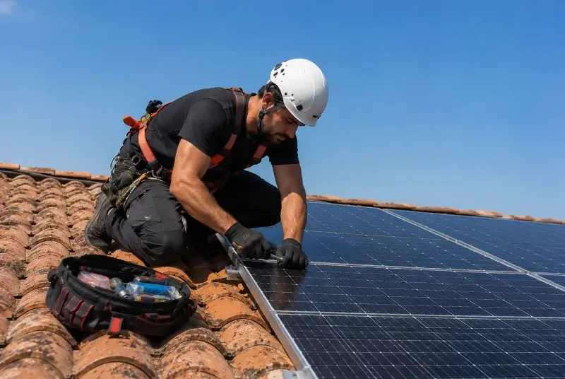 Maintenance et monitoring de panneaux solaires à Lafare